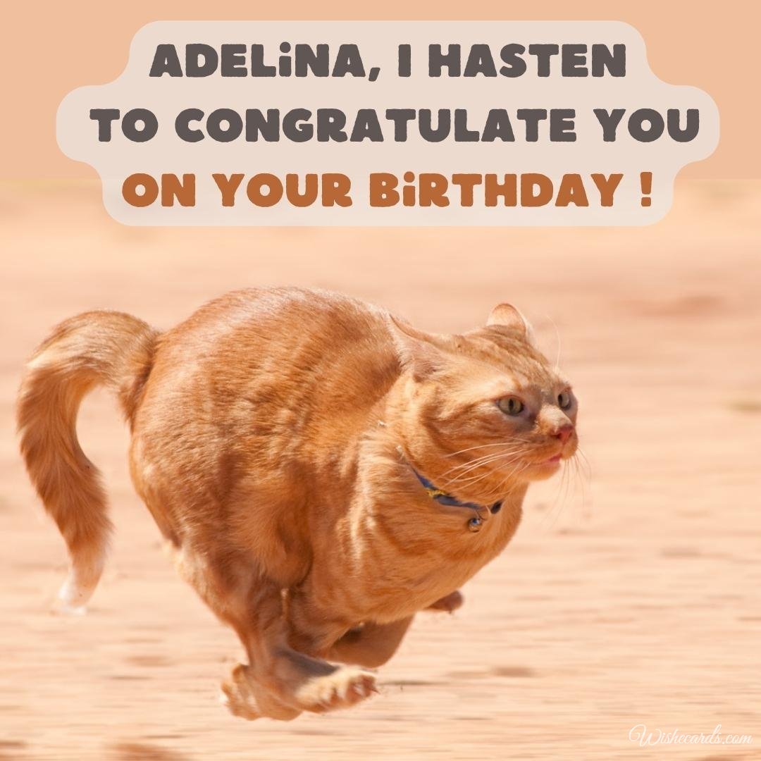 Funny Birthday Ecard for Adelina