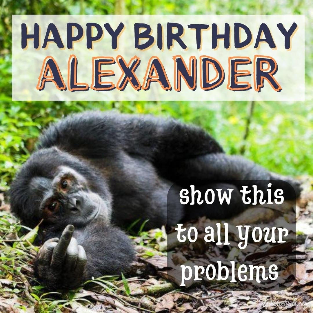 Funny Birthday Ecard For Alexander