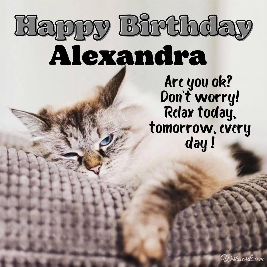Funny Birthday Ecard for Alexandra