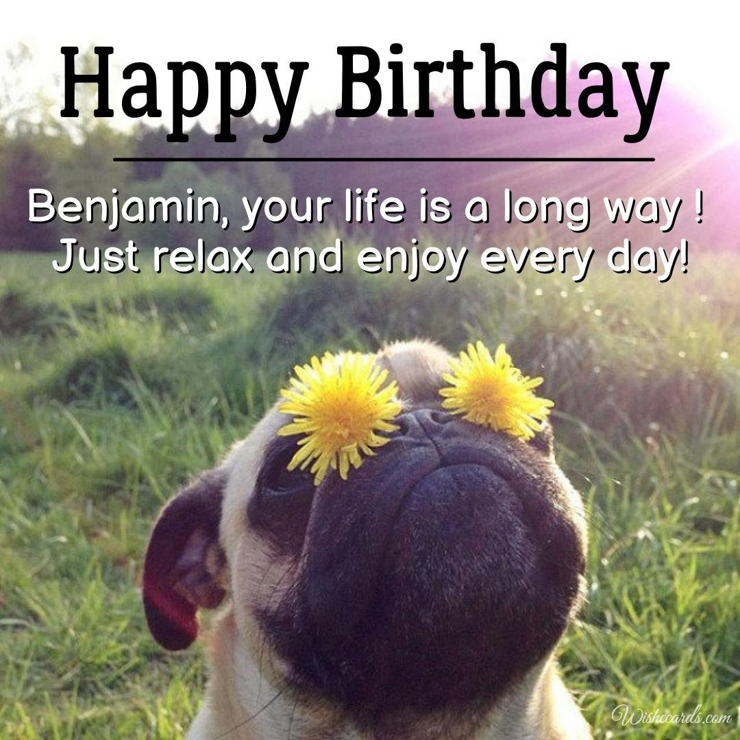 Funny Birthday Ecard For Benjamin