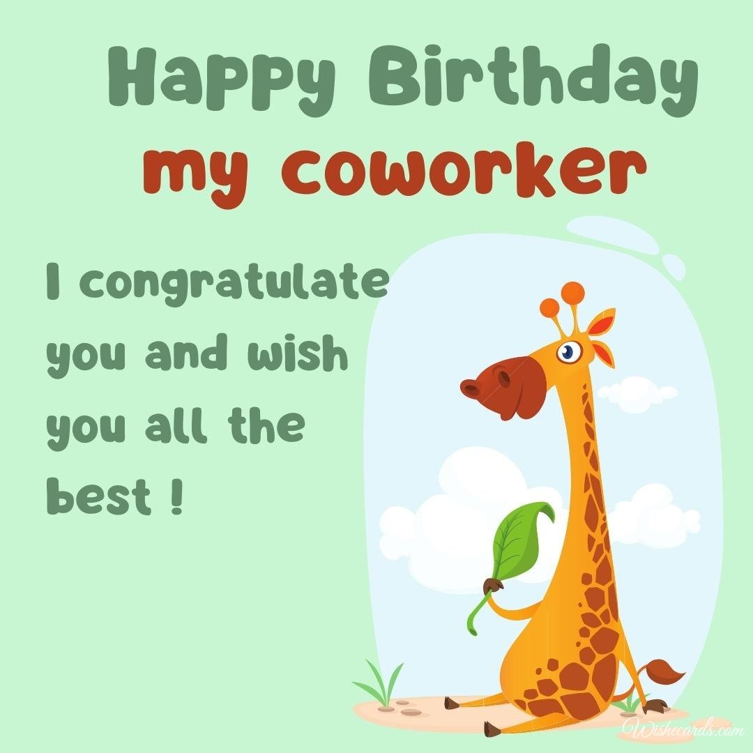 Funny Birthday Ecard for Coworker