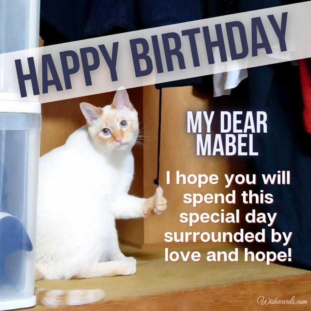Funny Birthday Ecard For Mabel
