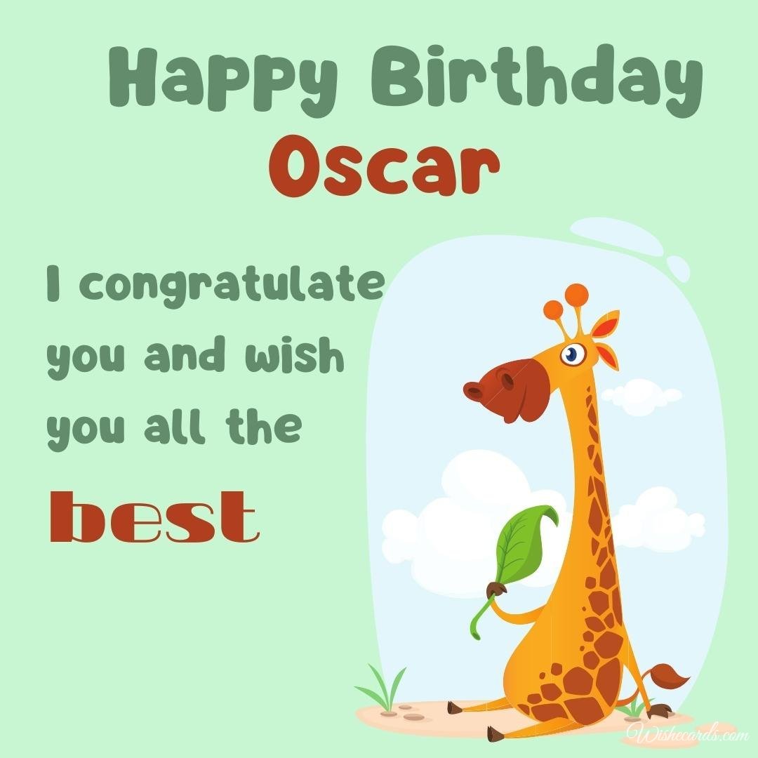 Funny Birthday Ecard For Oscar