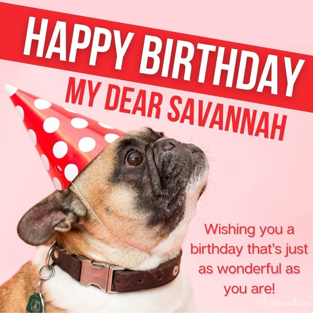 Funny Birthday Ecard For Savannah