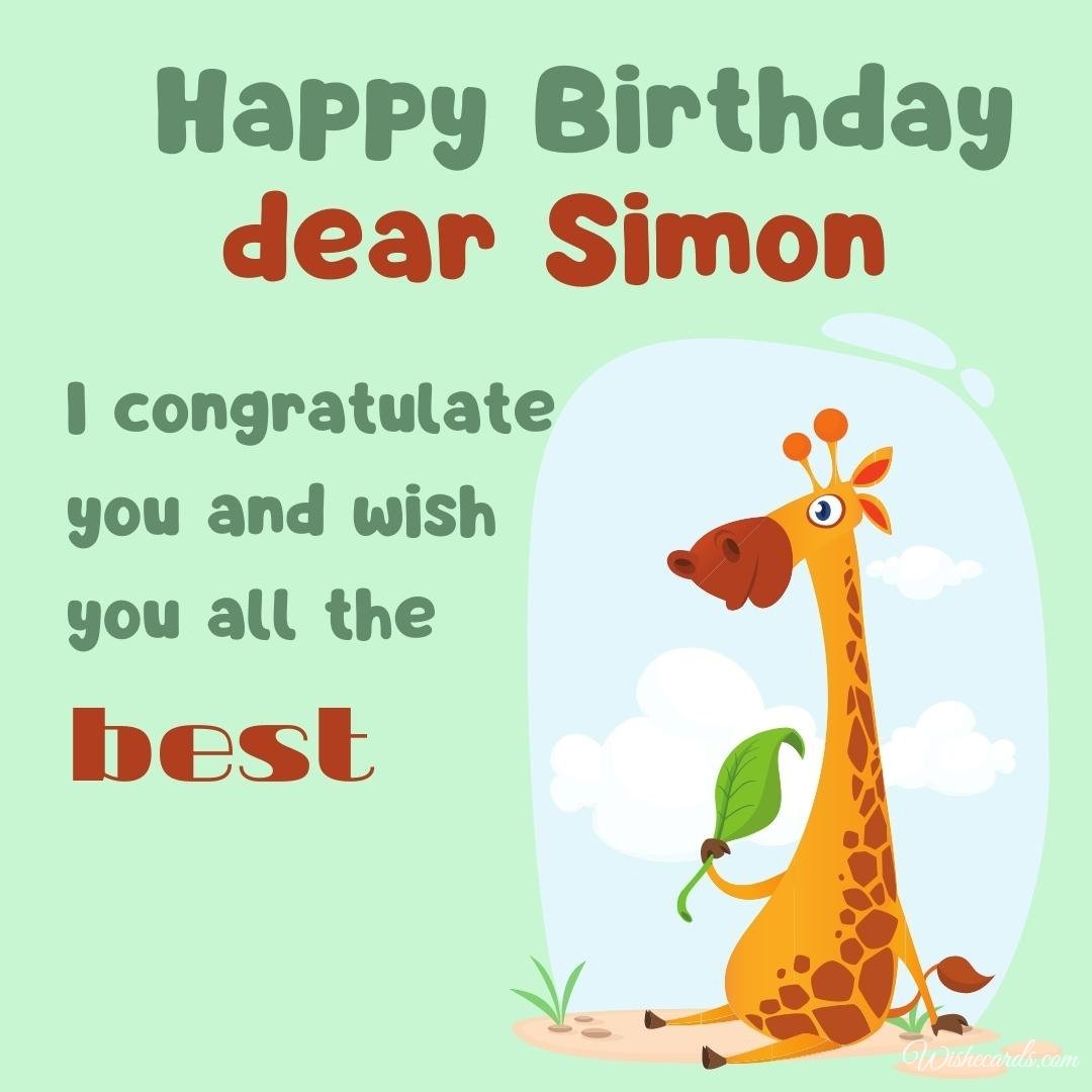 Funny Birthday Ecard For Simon
