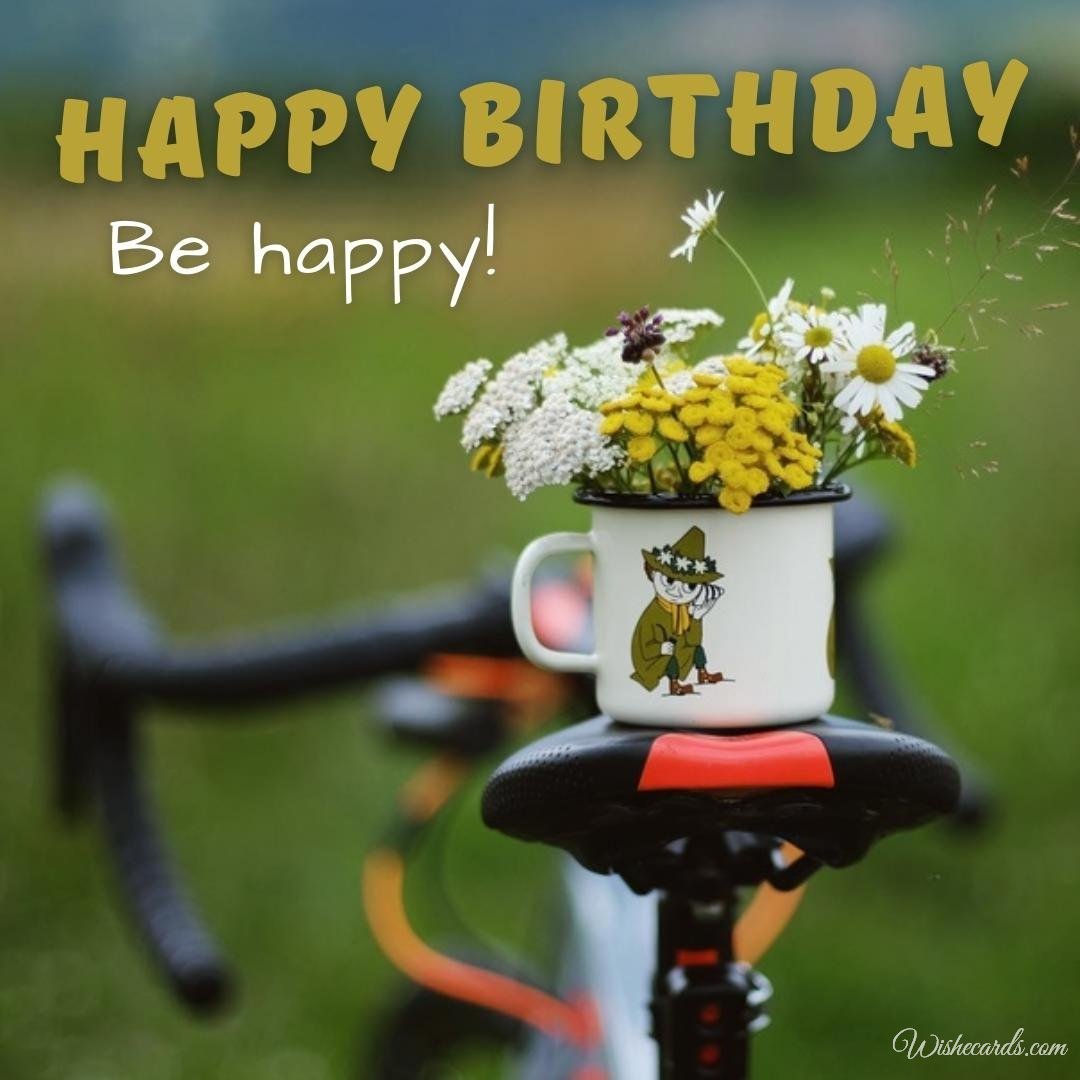 Funny Birthday Ecard to Cyclist
