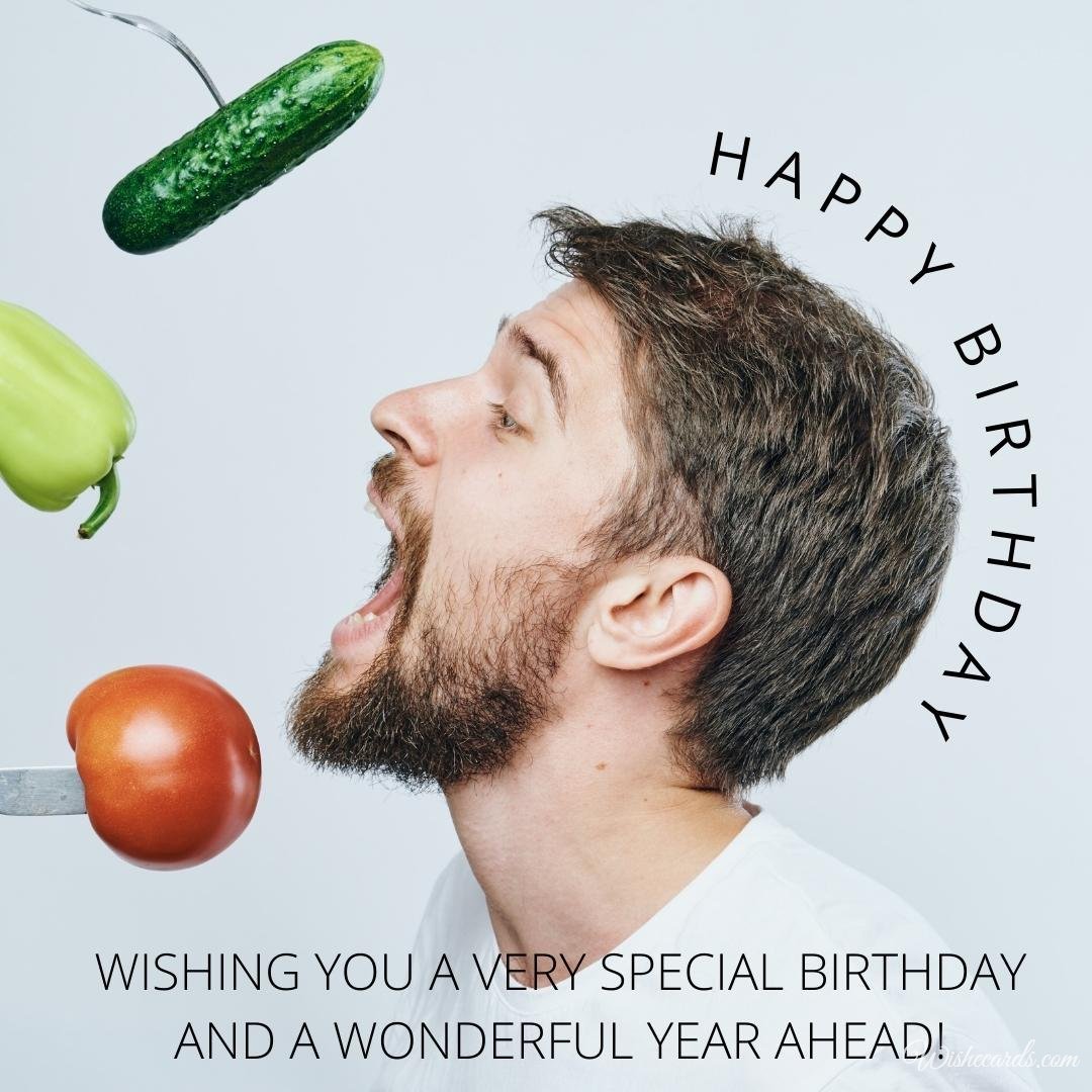 Original Happy Birthday Cards To Vegan With Greetings