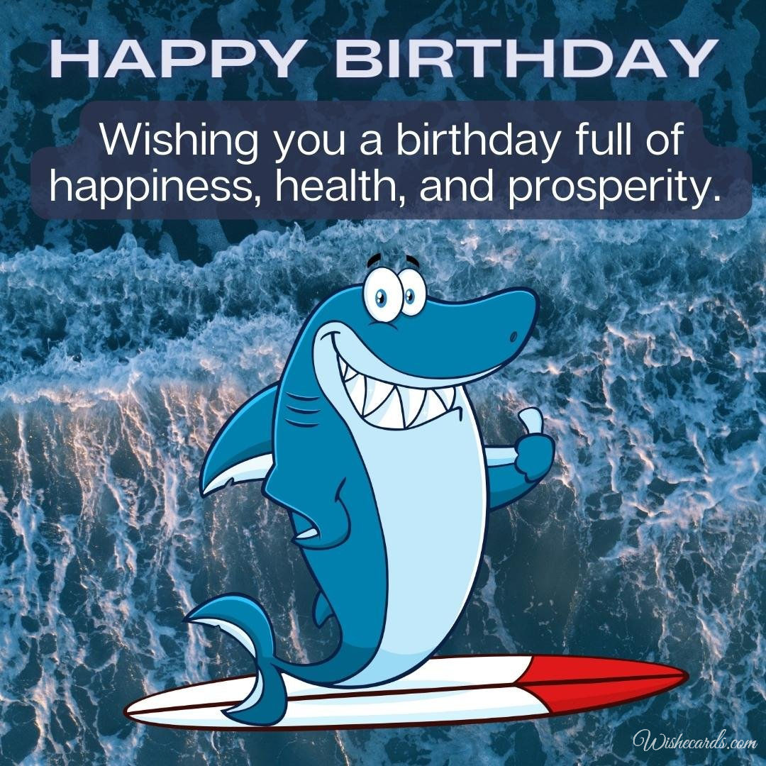 Funny Birthday Ecard with Shark