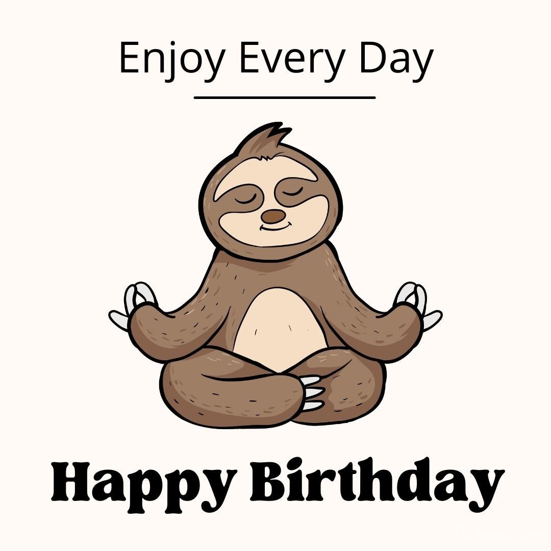 Funny Birthday Ecard with Sloth
