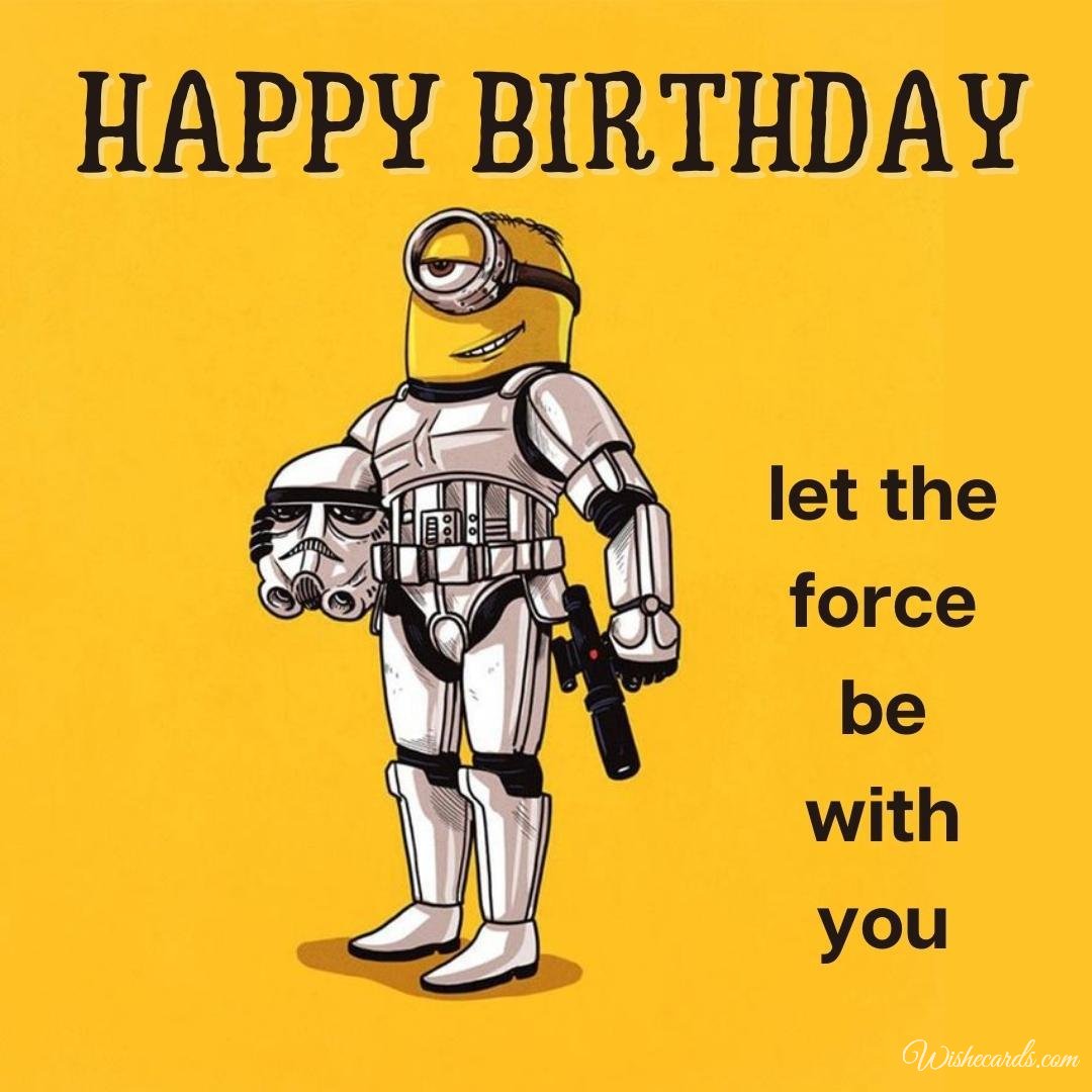 Funny Birthday Ecard With Star Wars