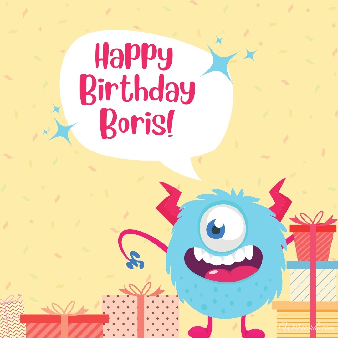 Funny Boris Birthday Card