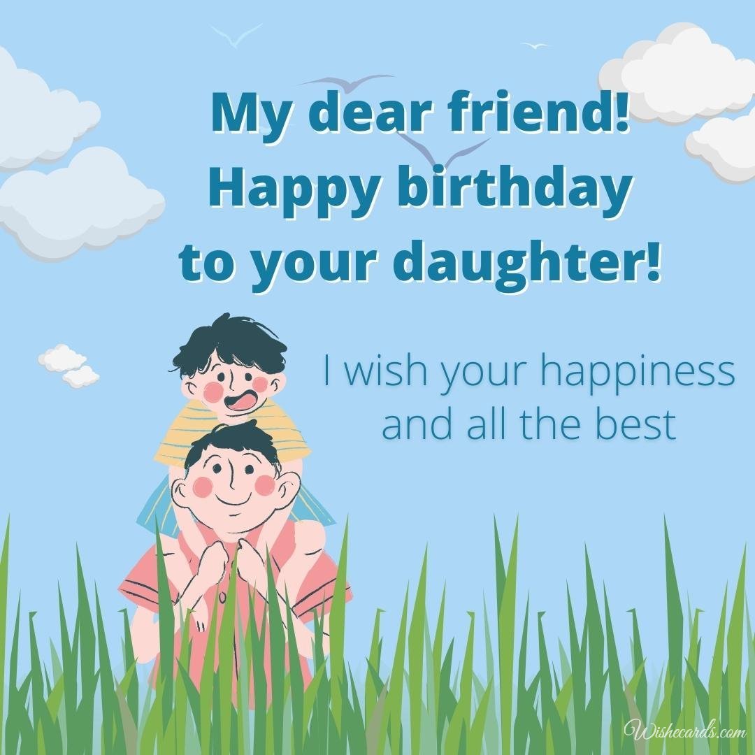 Funny Daughter Birthday Card For Friend