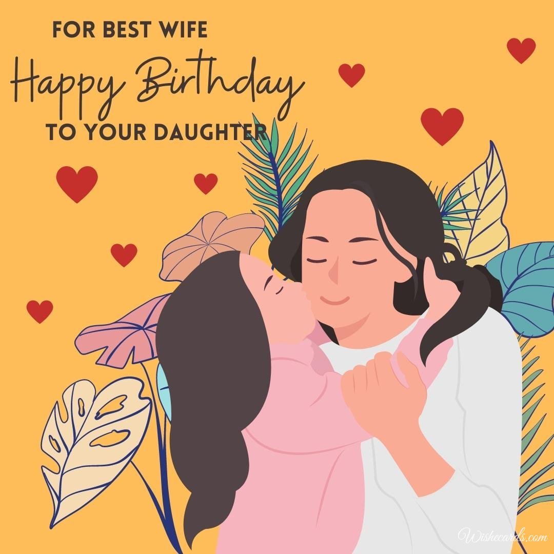 Funny Daughter Birthday Card For Wife
