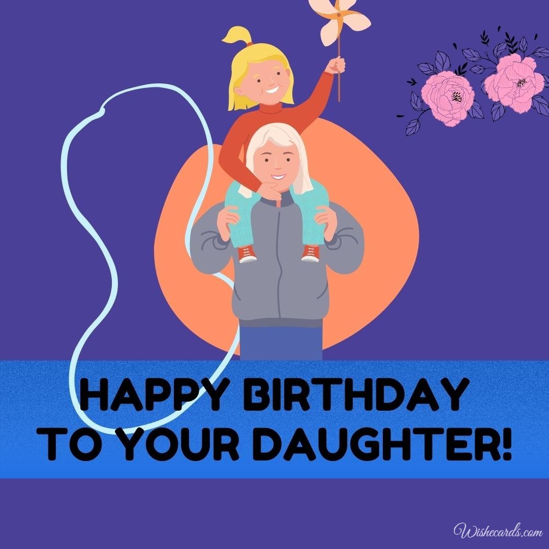 Funny Daughter Birthday Ecard For Wife