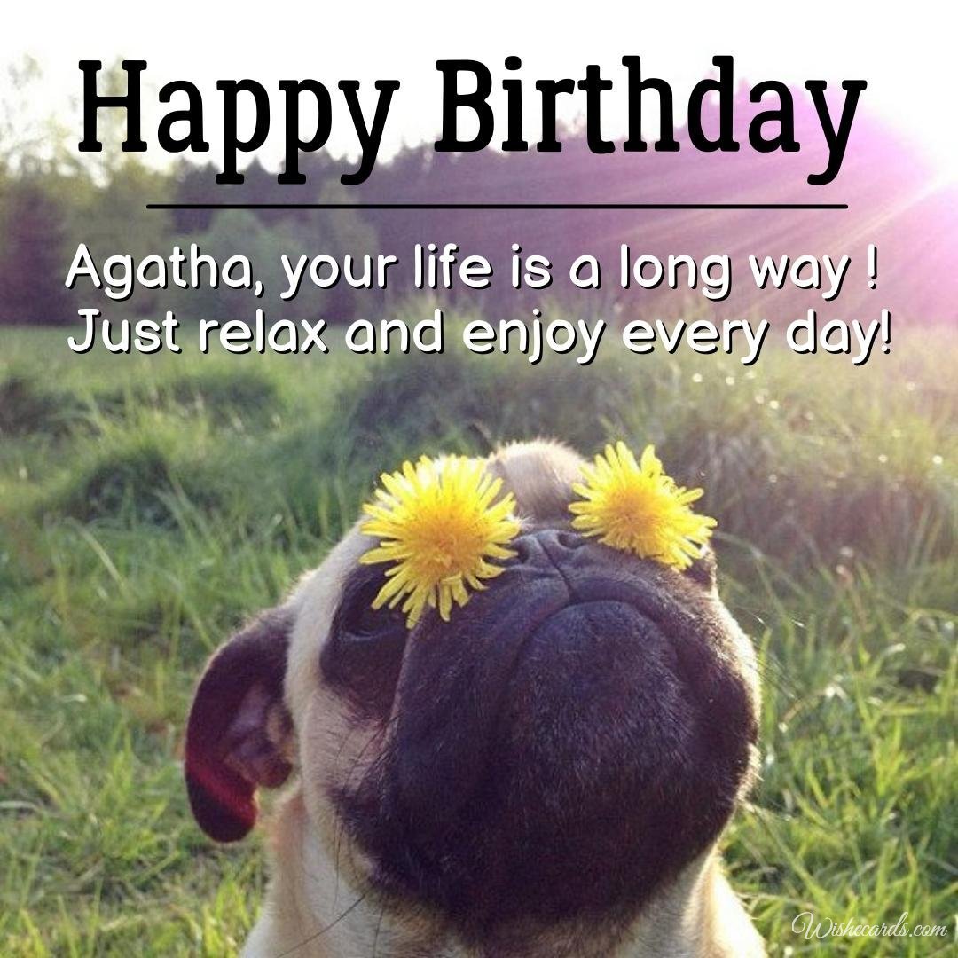 Funny Happy Birthday Ecard For Agatha