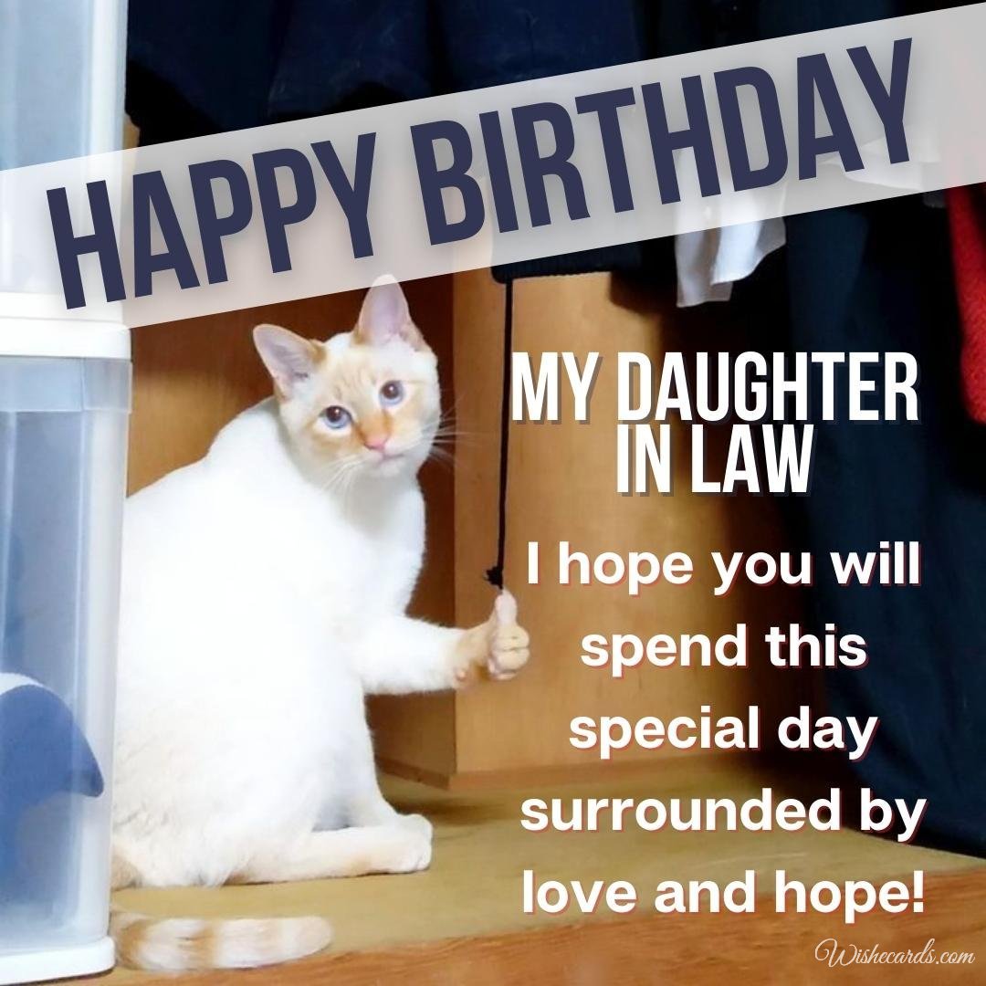 Funny Happy Birthday Ecard for Daughter In Law