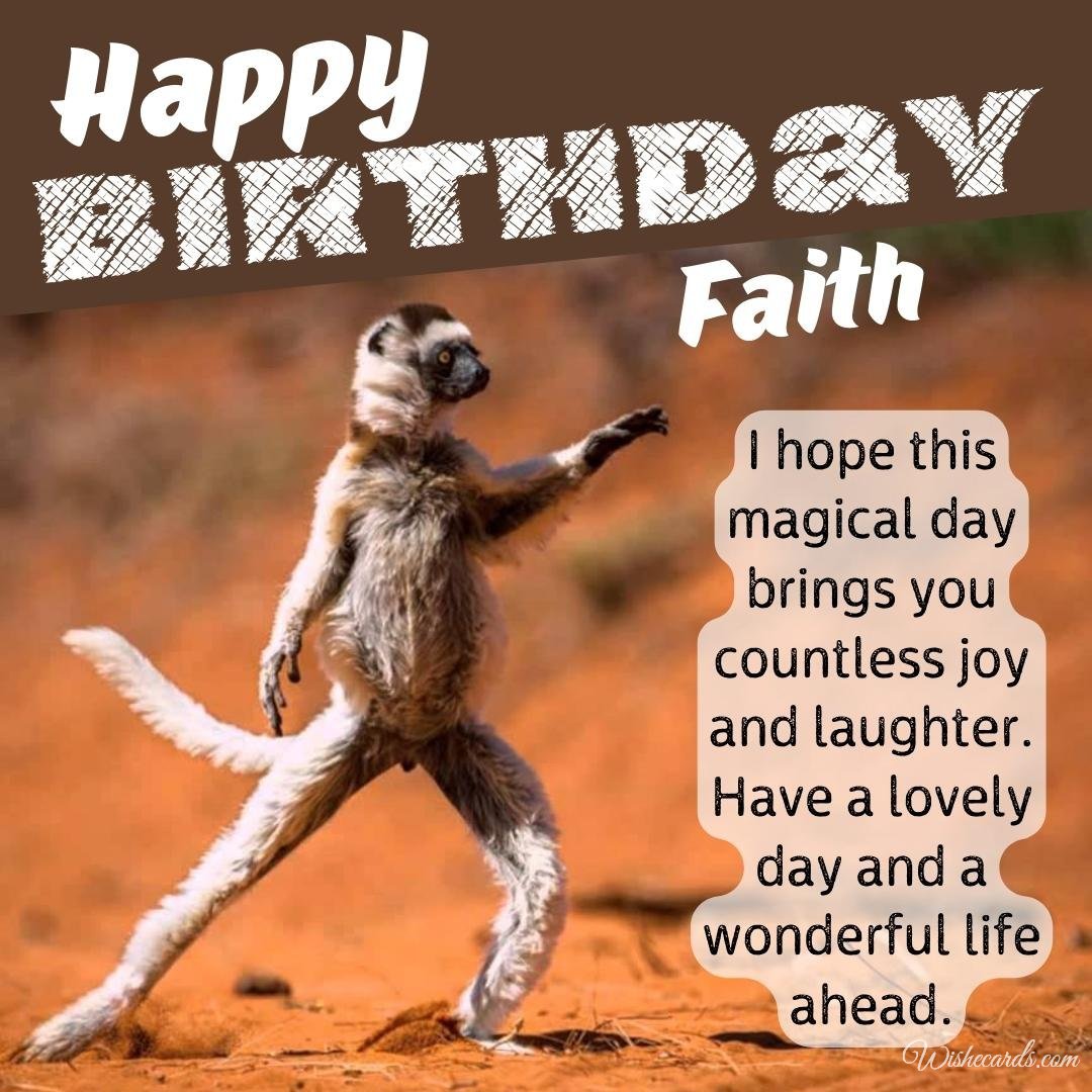 Funny Happy Birthday Ecard For Faith
