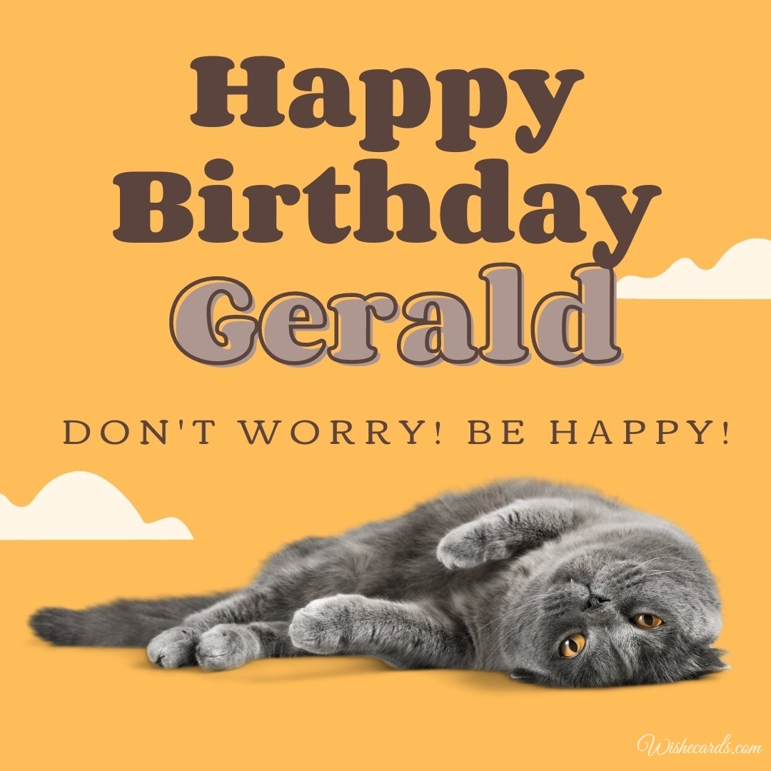 Funny Happy Birthday Ecard For Gerald