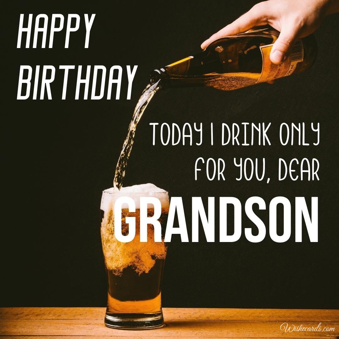 Funny Happy Birthday Ecard for Grandson
