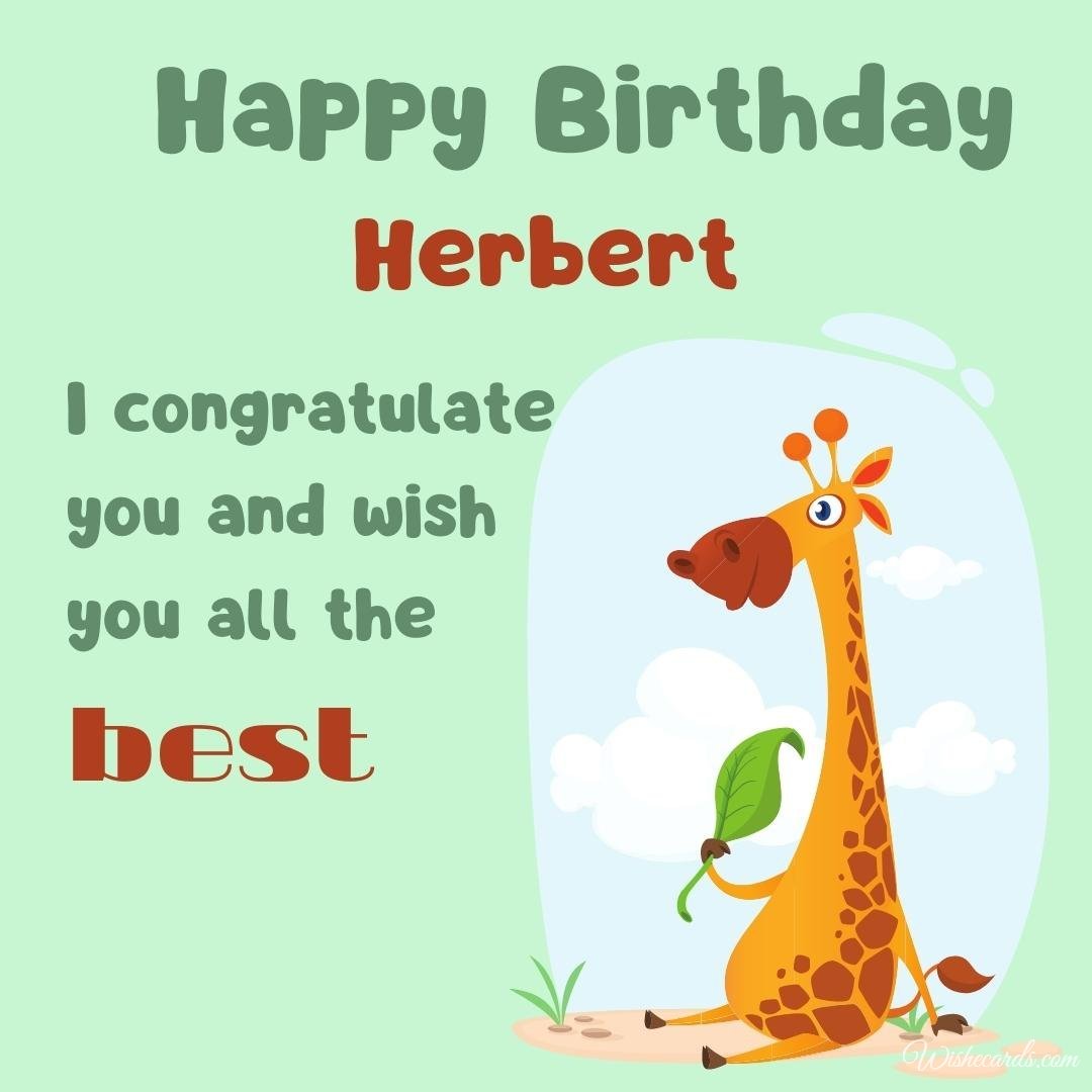 Funny Happy Birthday Ecard For Herbert