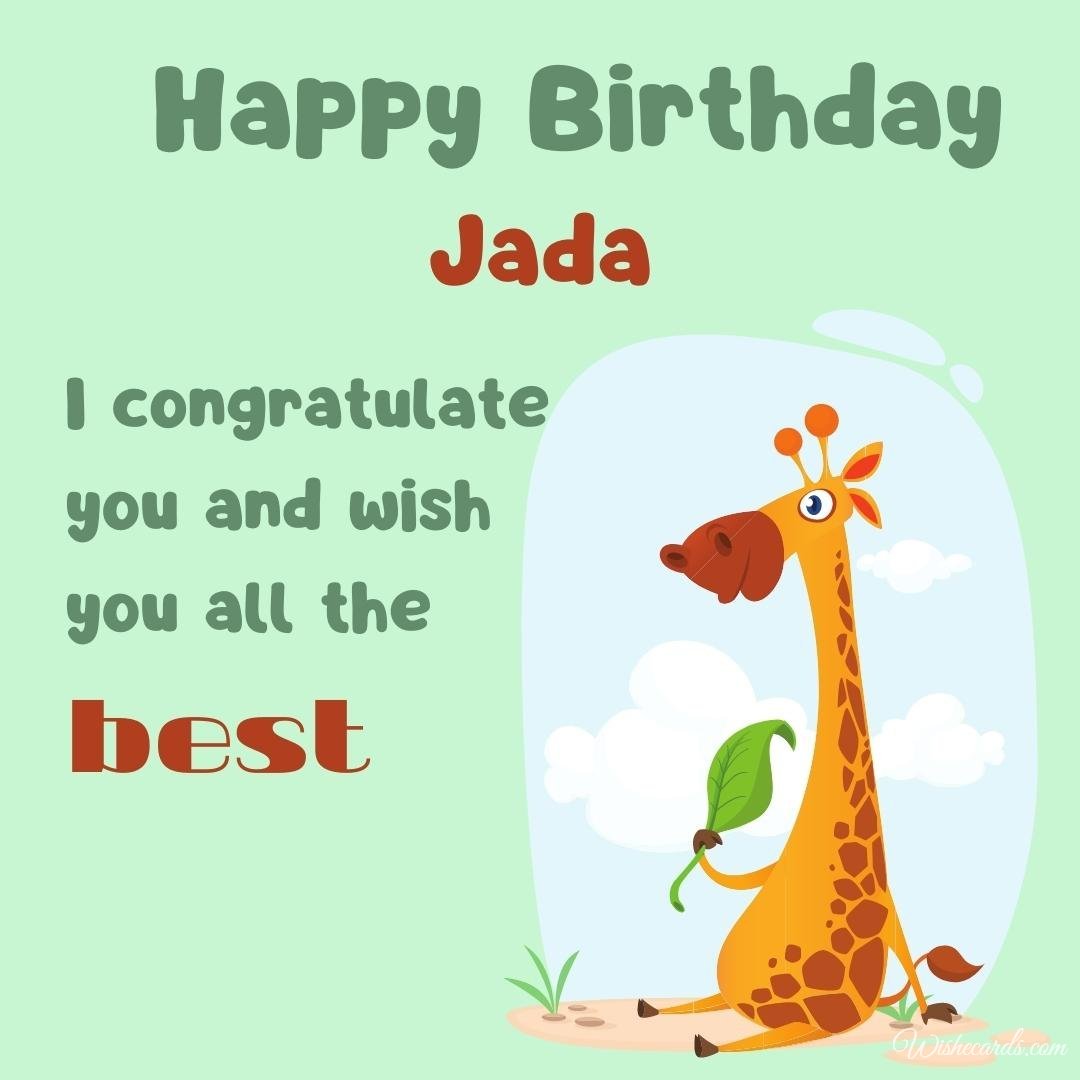 Funny Happy Birthday Ecard For Jada