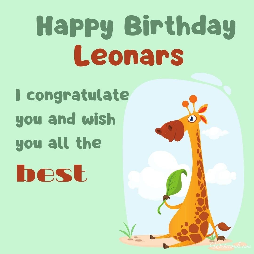 Funny Happy Birthday Ecard For Leonars