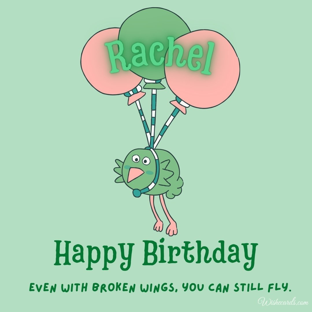 Funny Happy Birthday Ecard For Rachel