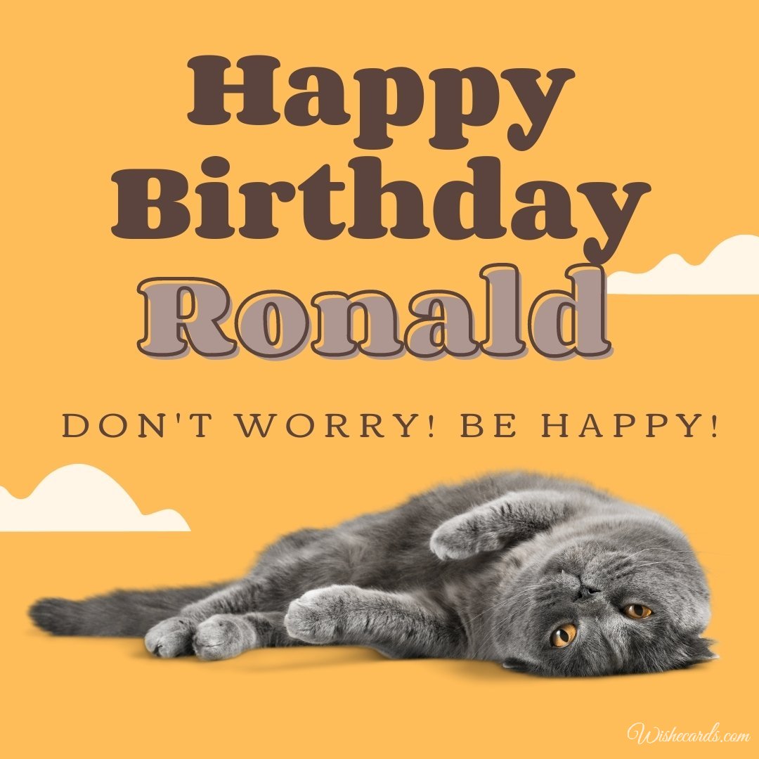 Funny Happy Birthday Ecard For Ronald