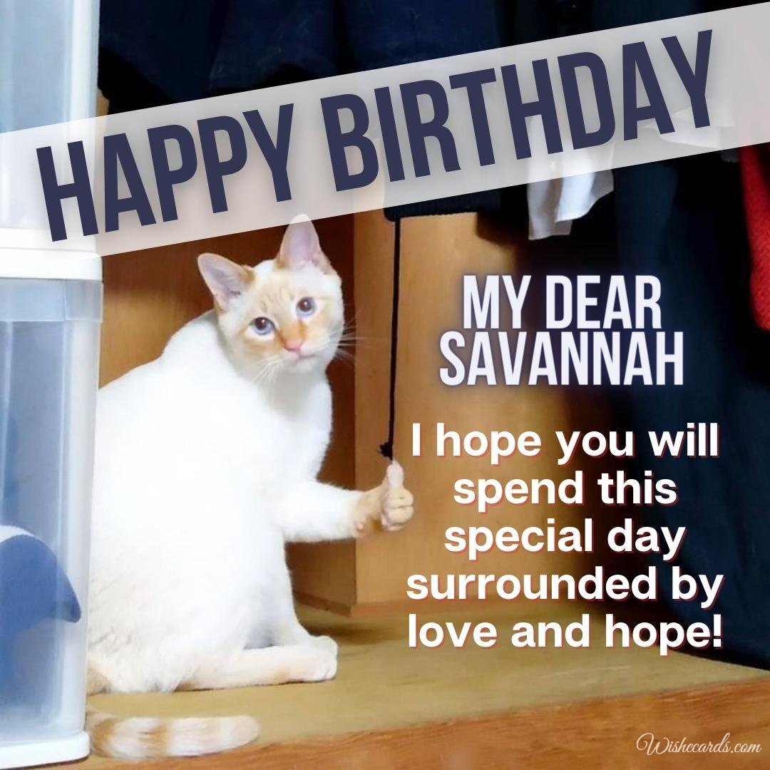 Funny Happy Birthday Ecard For Savannah