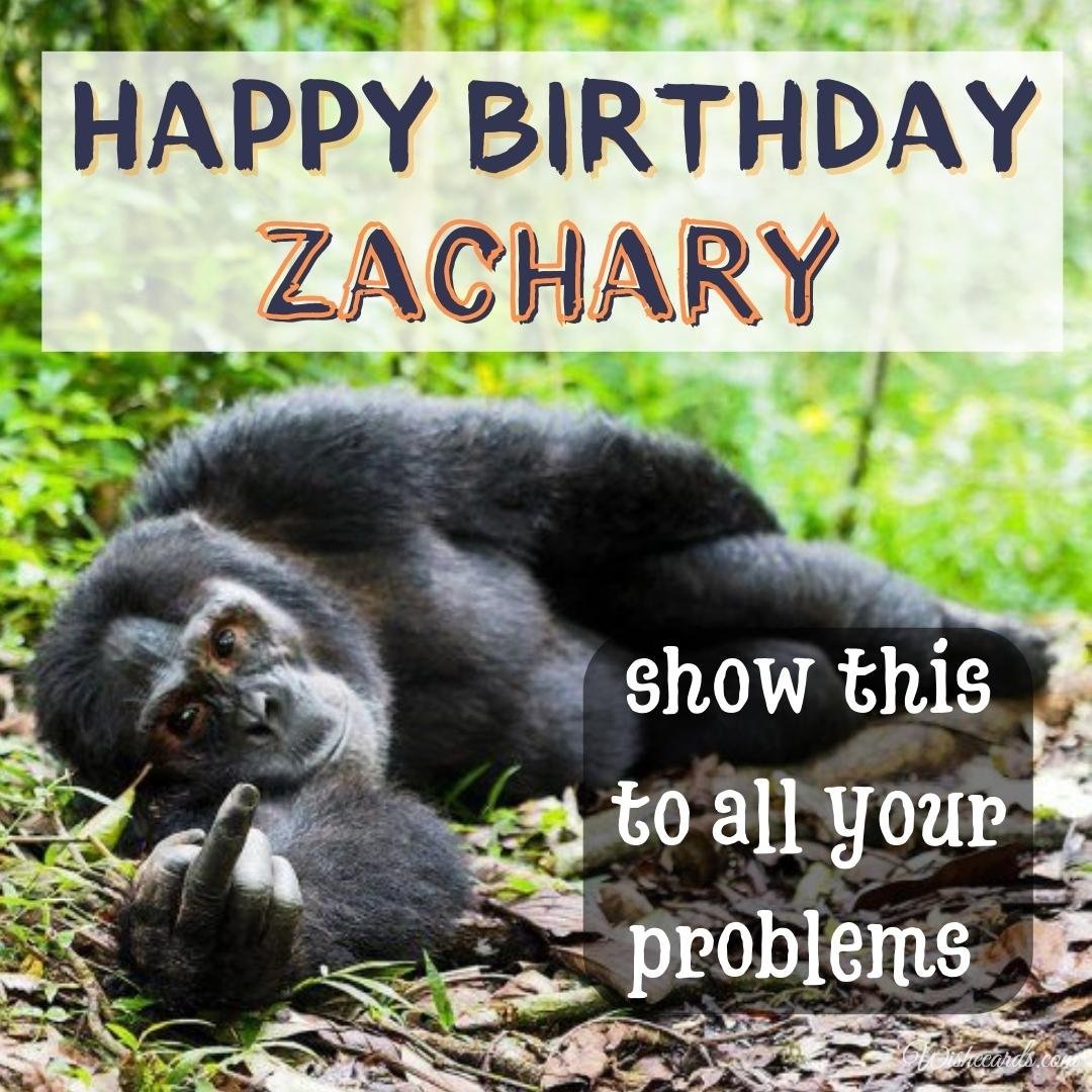 Funny Happy Birthday Ecard For Zachary
