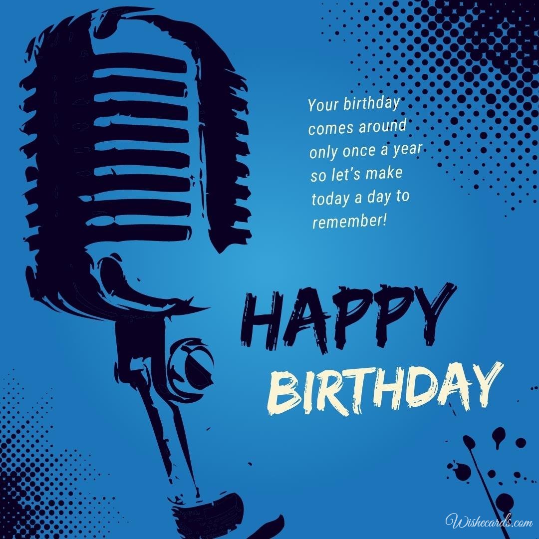 Funny Happy Birthday Ecard To Singer