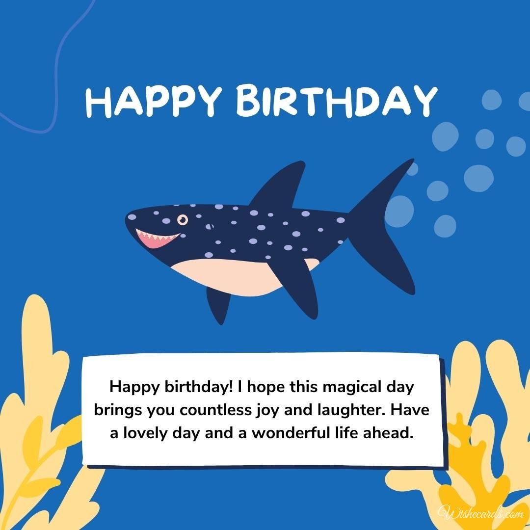 Funny Happy Birthday Ecard With Shark