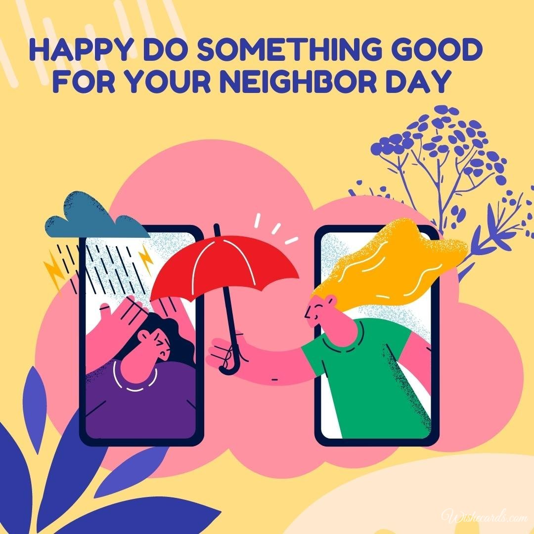 Funny National Do Something Good For Your Neighbor Day Ecard