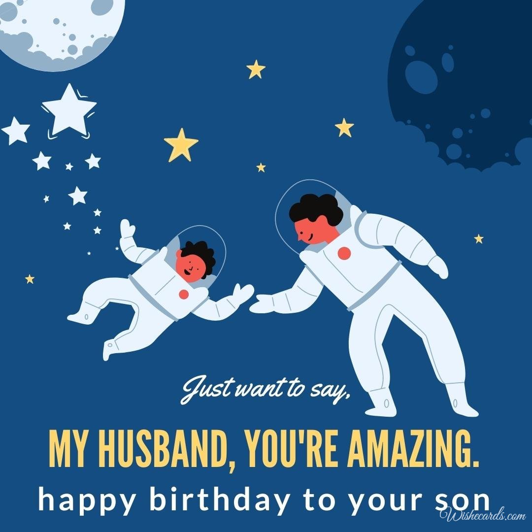 Funny Son Birthday Card For Husband