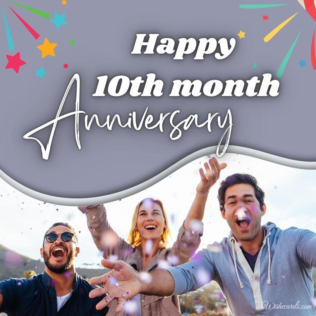 Funny Virtual 10 Month Anniversary Image