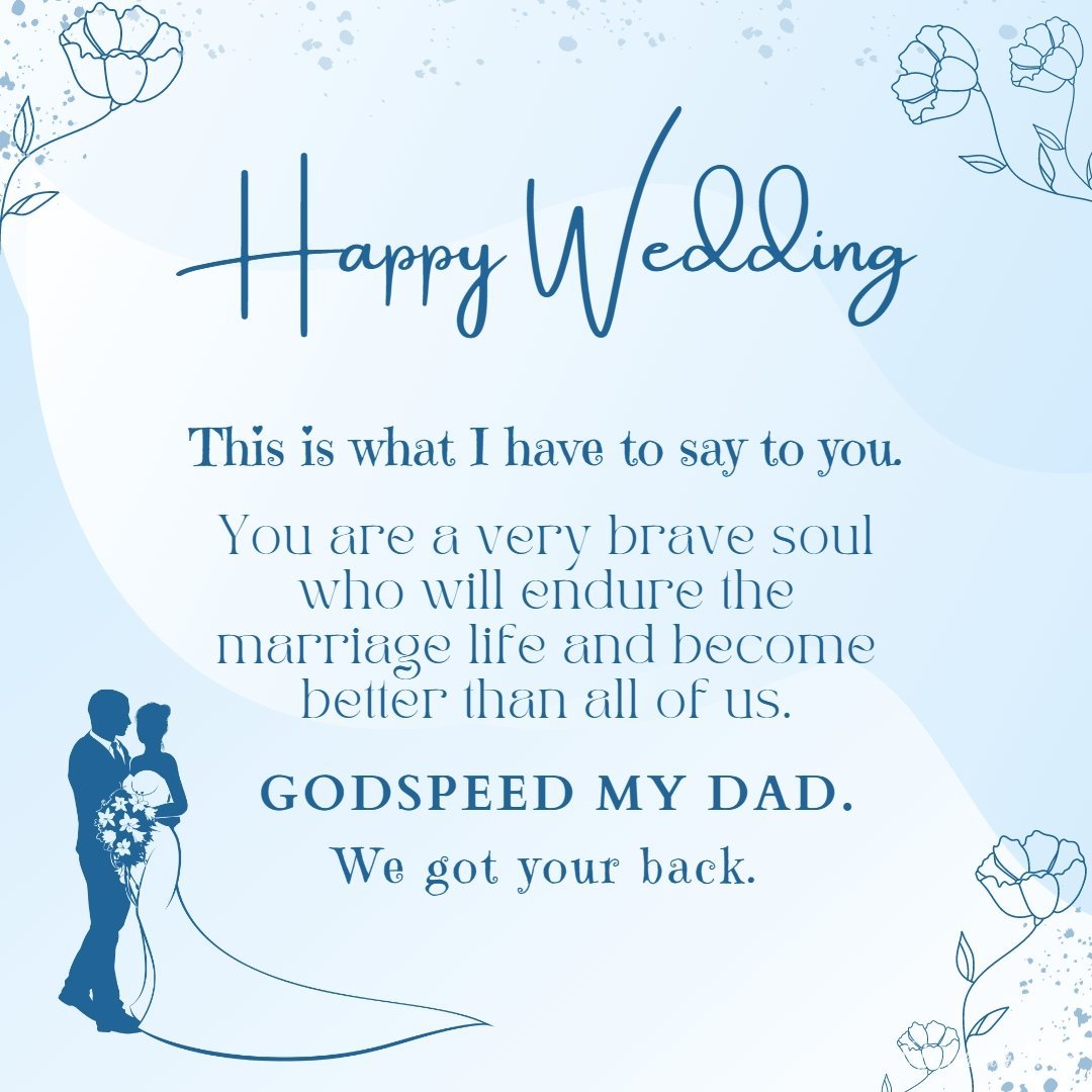 Funny Wedding Ecard For Father With Text