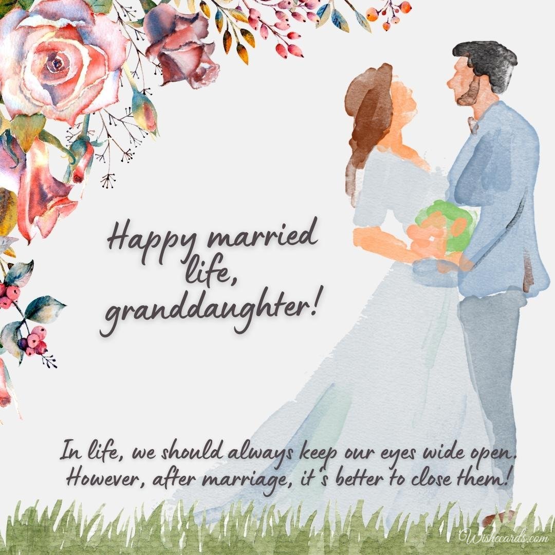 Funny Wedding Ecard For Granddaughter