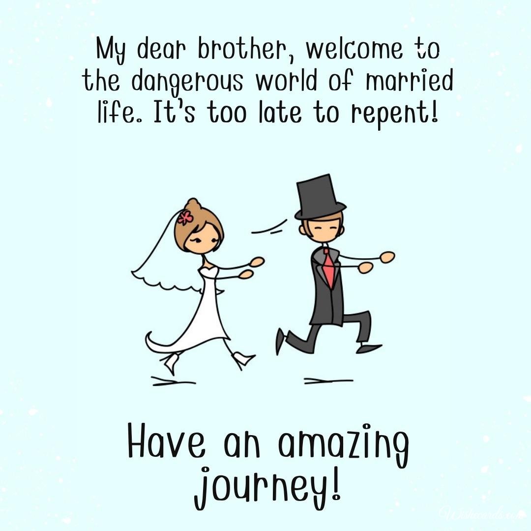 Funny Wedding Image For Brother