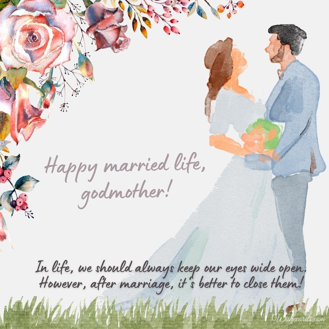 Funny Wedding Image For Godmother With Text