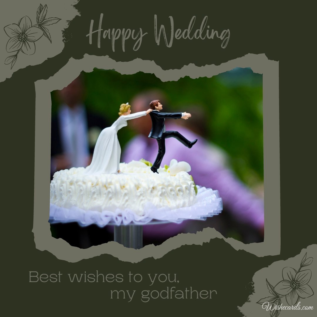 Funny Wedding Picture For Godfather With Text