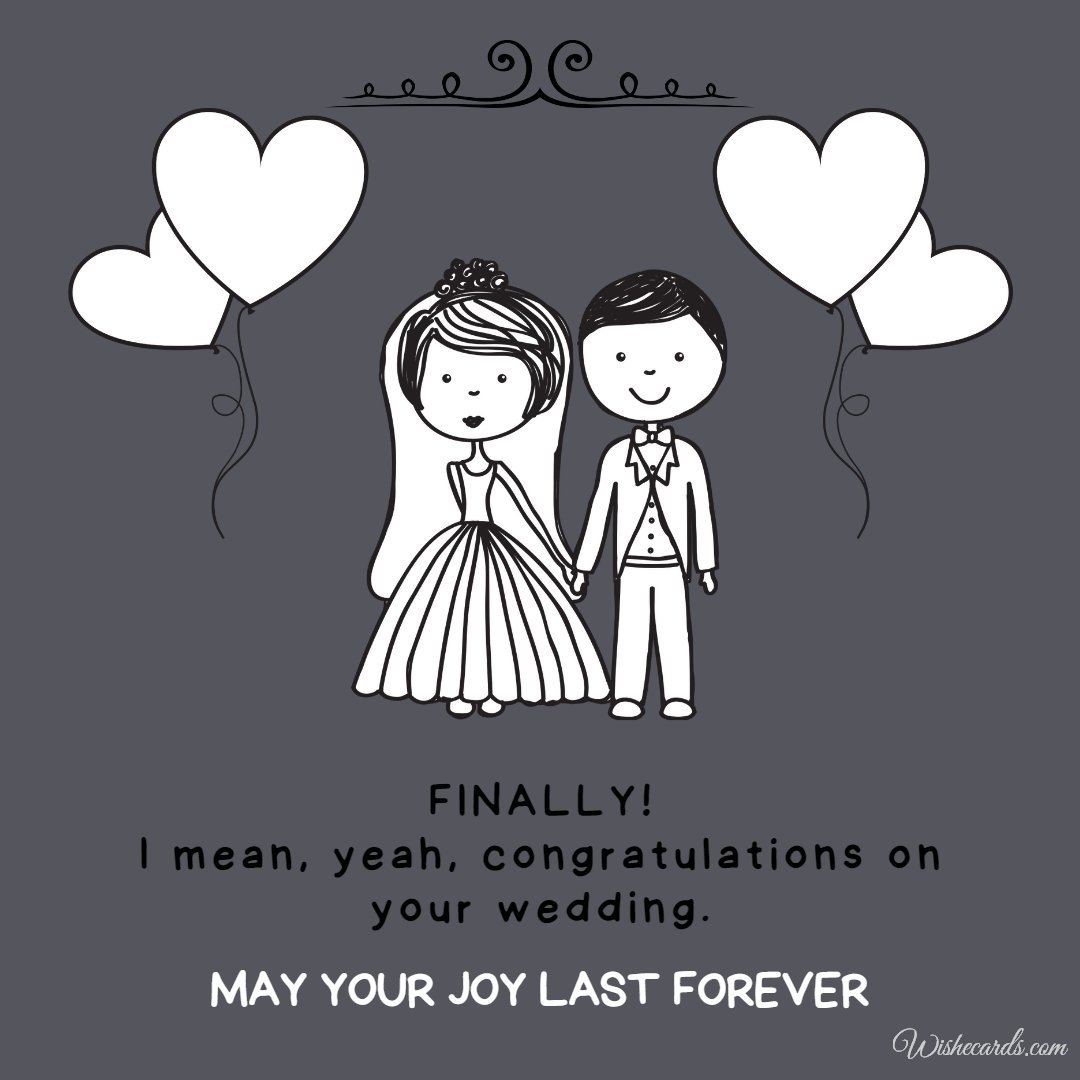 Funny Wedding Wishes Card For Groom