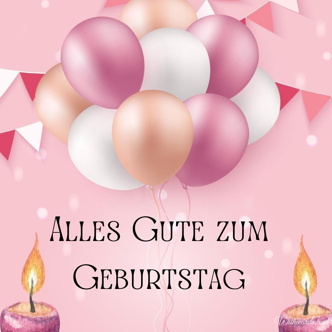 German Birthday Wish Ecard