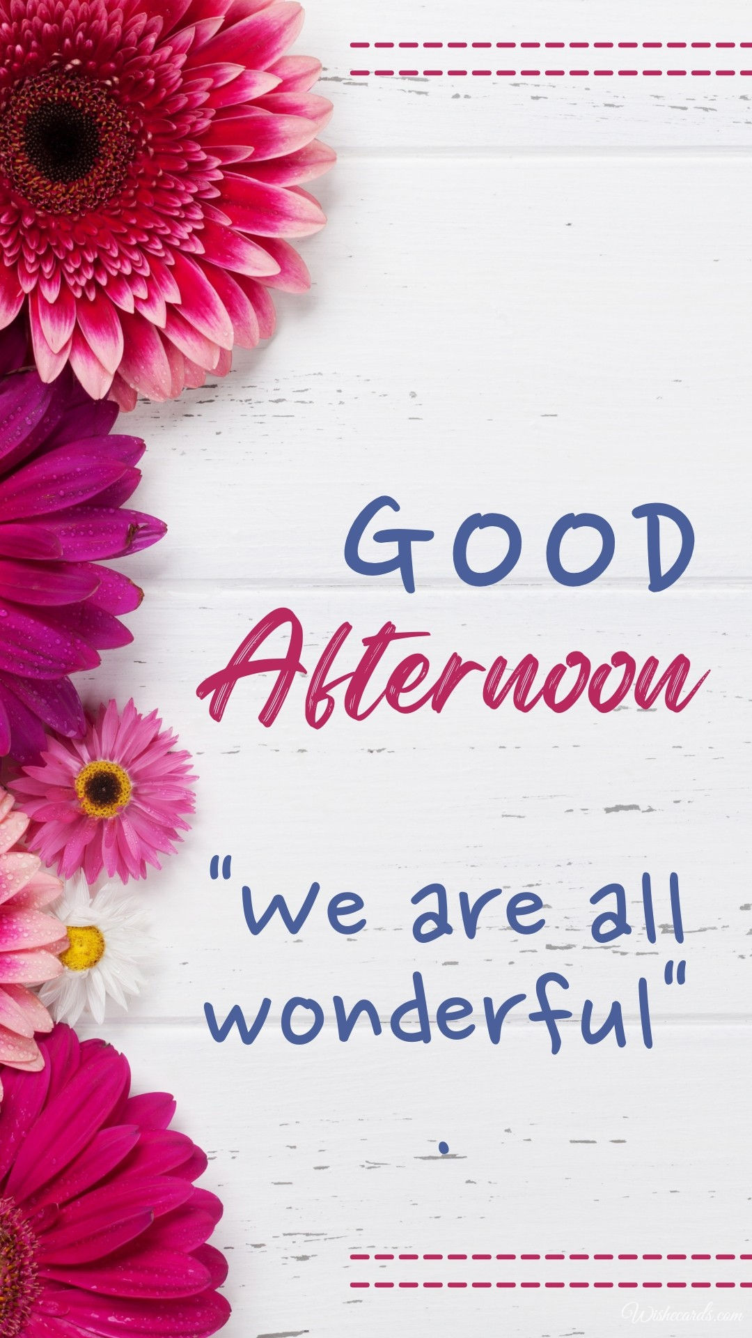 Good Afternoon Card With Flowers
