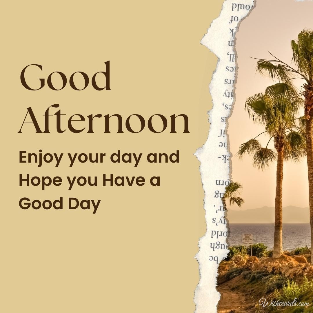 Good Afternoon Card With Greetings