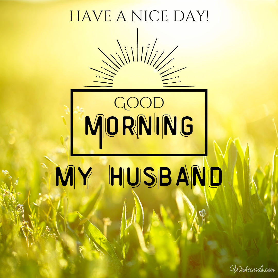 Good Morning for Husband Image