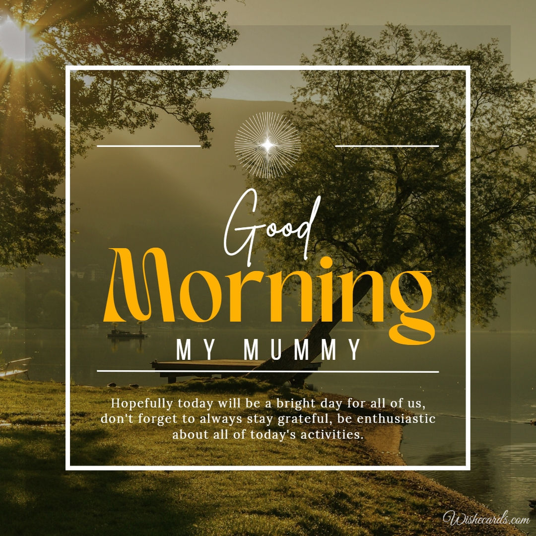 Good Morning Mom Image with Quote
