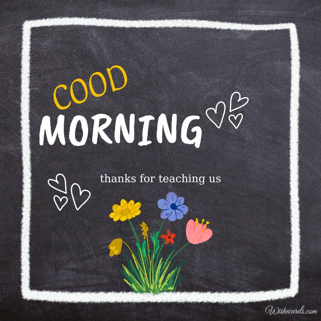 Good Morning to Teacher Image
