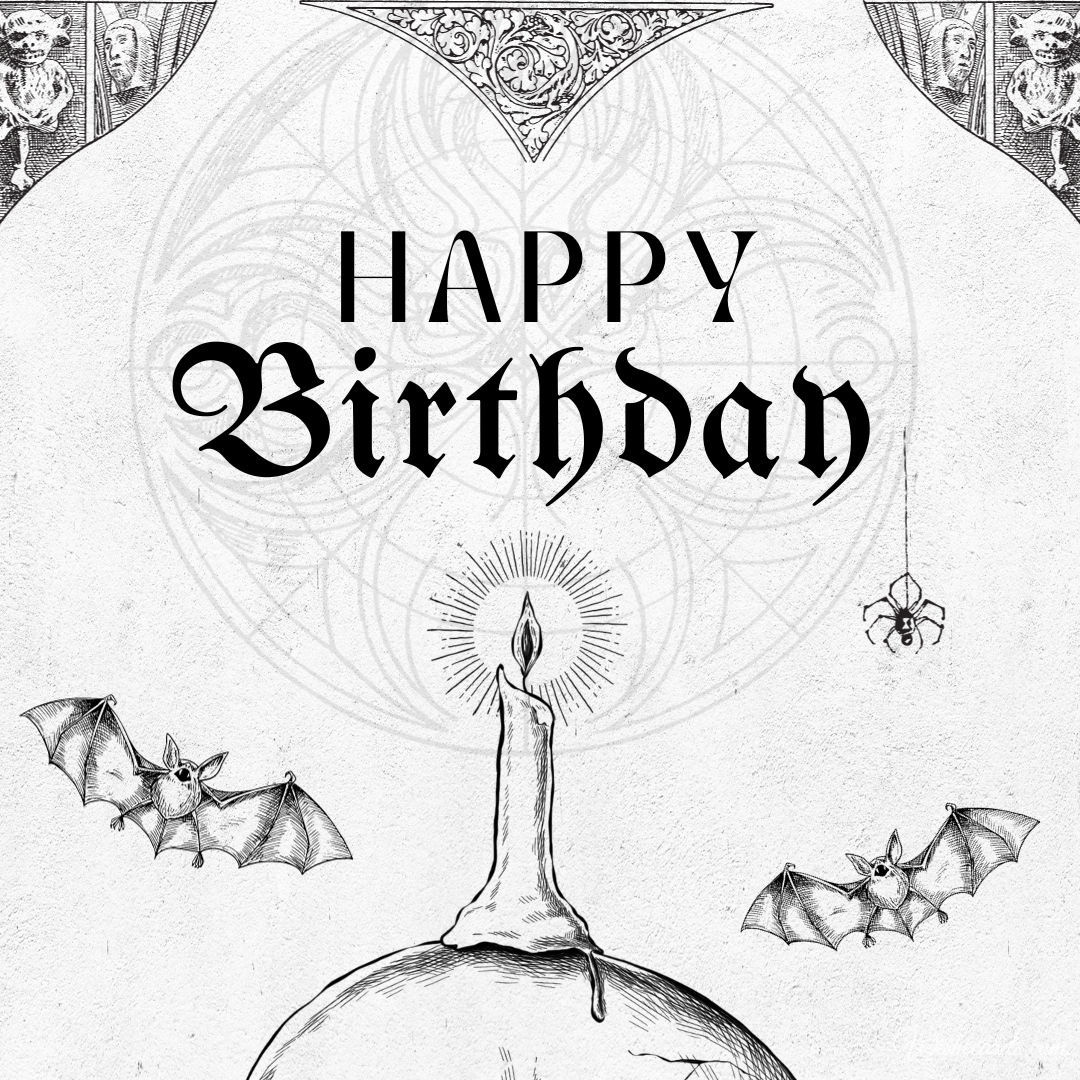 Gothic Happy Birthday Card