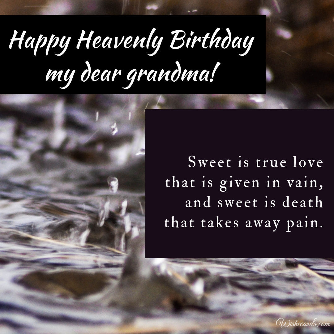 Grandma in Heaven Happy Birthday