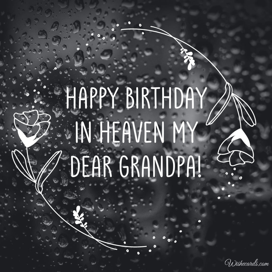 Grandpa in Heaven Birthday Card